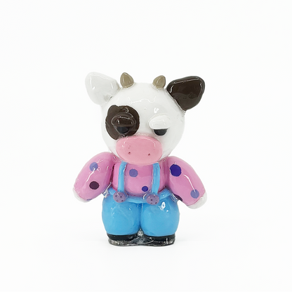 Pink Shirt Bart the Cow Figurine