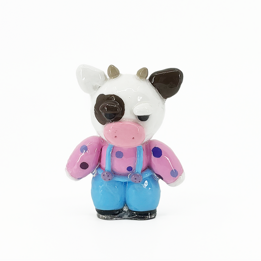 Pink Shirt Bart the Cow Figurine
