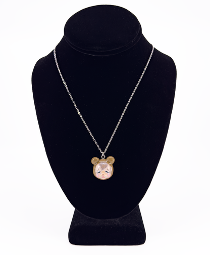 Crying Brown Bear Necklace