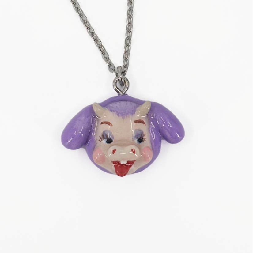 Purple Cow Necklace