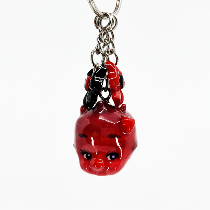 Devil Baby Head Keychain