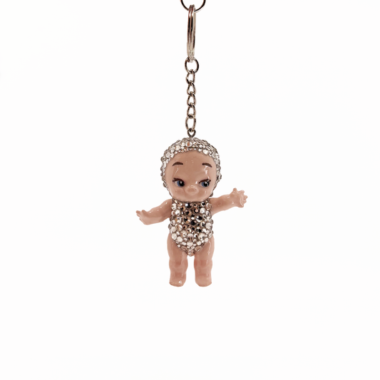 Bedazzled Baby Doll Keychain