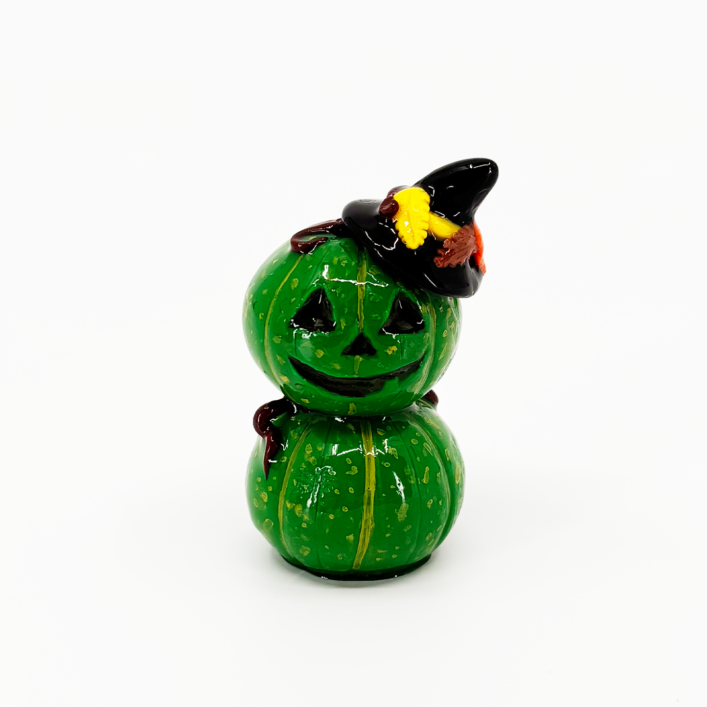 Green Jack-O-Lantern Figurine