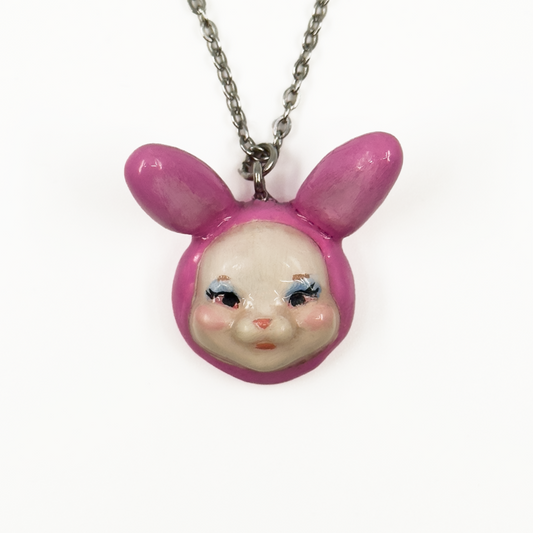 Pink Bunny Necklace