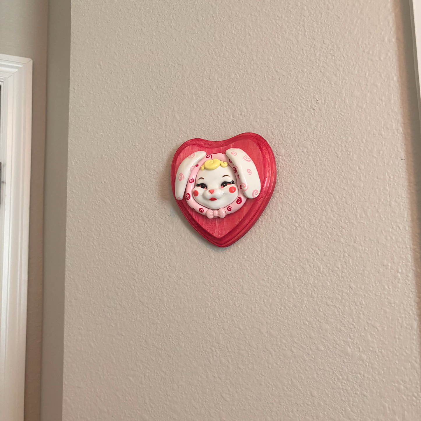 Swirly Bunny Wall Plaque