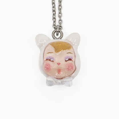 White Cat Necklace