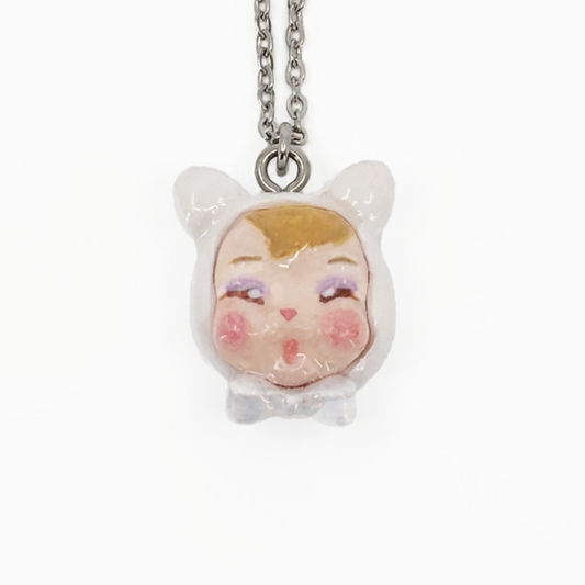 White Cat Necklace